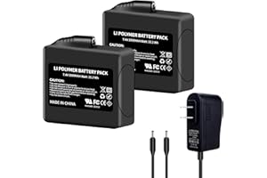 2Pack 3000mAh Lithium-ion Battery Pack for Heated Gloves, Socks, Hats, Mittens, Vest, Jacket, Hand Muff, Boots, Hat, Knee Bra