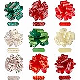 ONTODEX 27PCS Christmas Gift Wrap Bows for Presents, Xmas Pull Bows Easy and Fast Ribbons Gift Wrapping Accessory Holiday Decoration
