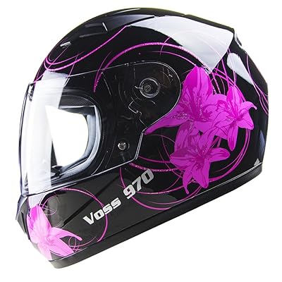 Youth Full Face Helmet with Pink Lily Graphic, DOT Jamaica Ubuy