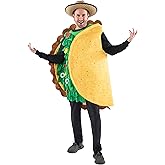 Spooktacular Creations Taco Costume Adult Men Realistic Deluxe Set for Halloween Dress Up Party Theme Activities