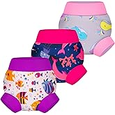 BIG ELEPHANT Baby Swim Diapers 3-Pack – Reusable Waterproof Swim Pants for Boys and Girls, Soft Breathable Swimwear for Pool