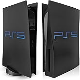 FormlessEmpire Cover Plates and Faceplate for PS5 Disc Edition Original Model &ndash; Retro Black Replacement Side Panels, Custom Console Faceplates