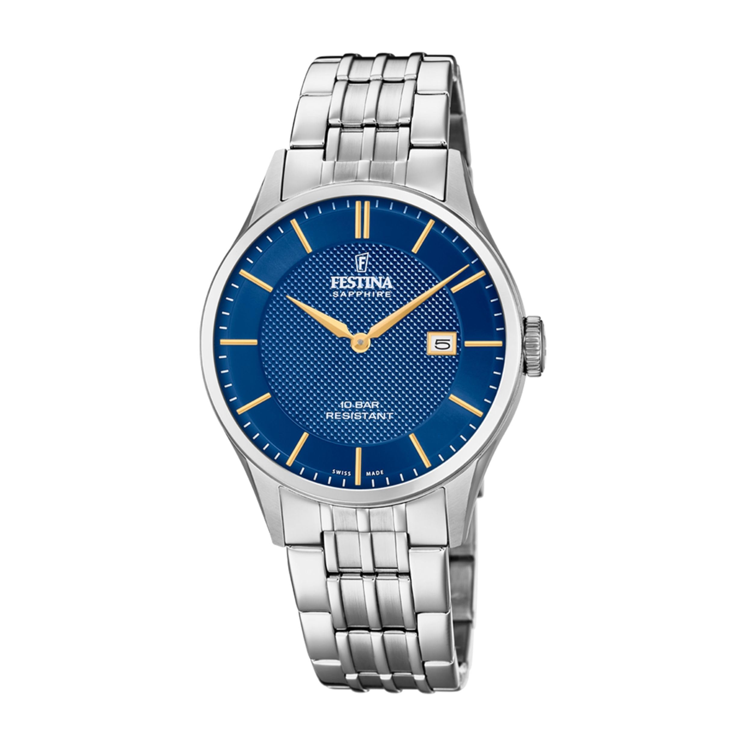 Festina Swiss Made Mens Watch with Steel Bracelet F20005/3