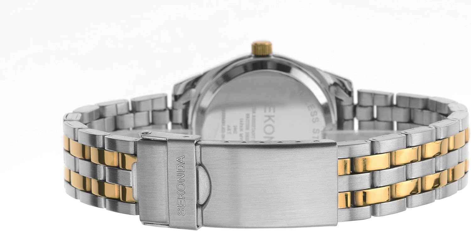 Sekonda Womens Analogue Classic Quartz Watch with Stainless Steel Strap 2462.27, Gold - Image 4