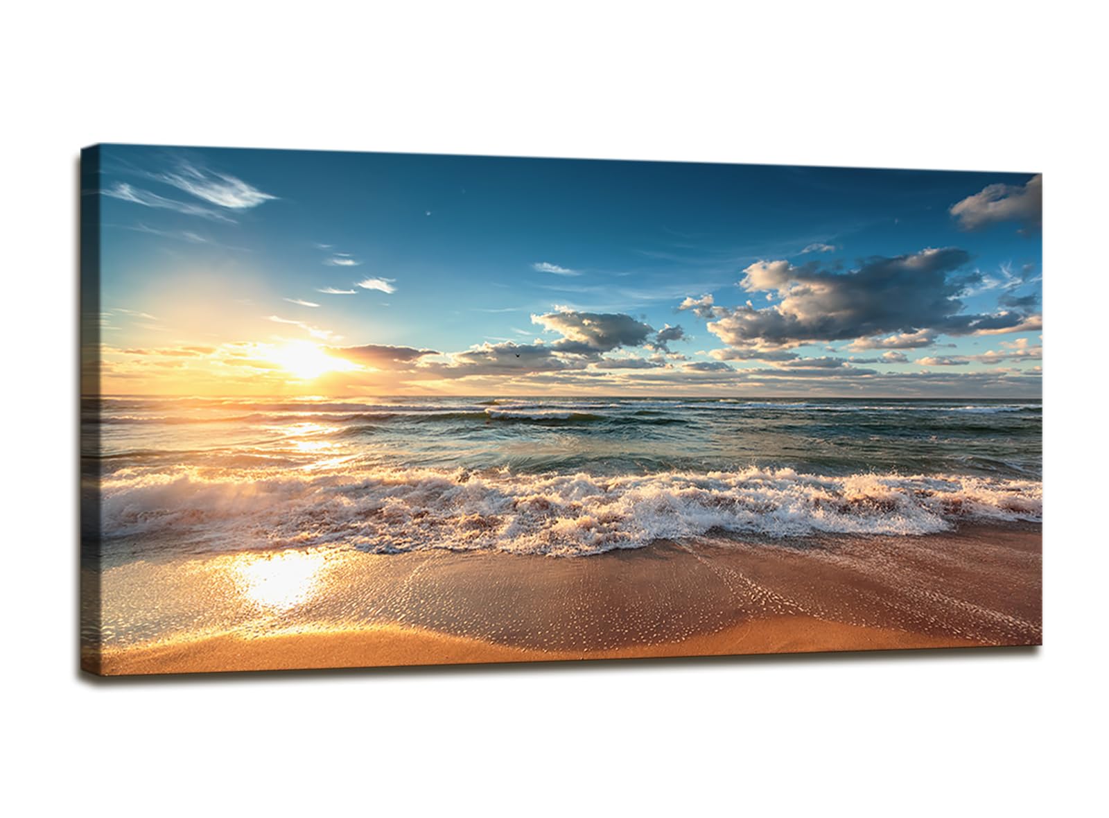 DBLAKI DB3562 Beach Wall Art Canvas Wall Art Beach Sunset Ocean Nature ...