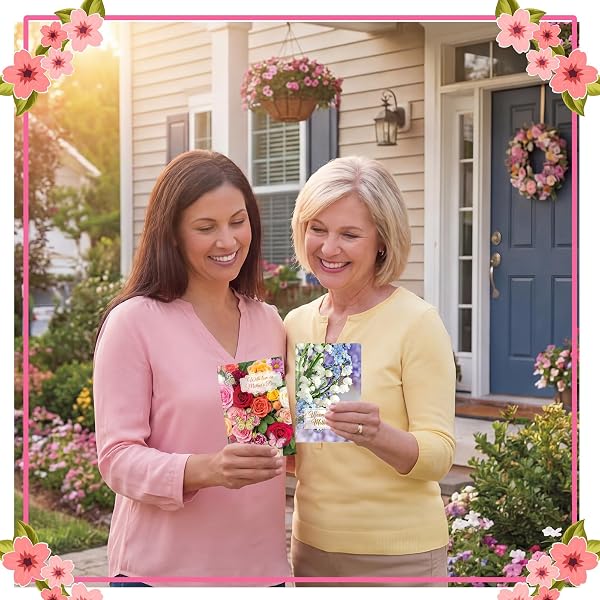 EAASTY 200 PACK MOTHER’S DAY GOLD FOIL GREETING CARDS BULK WITH PINK ENVELOPES AND STICKERS, BLANK INSIDE MOTHER’S DAY CARDS FOR MOM, CHURCH, BIRTHDAY AND FLORIST SUPPLIES