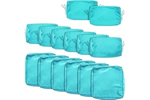 HYuMCCyhT Outdoor Cushion Covers Replacement Patio Cushion Covers for Outdoor Sectional Sofa for Wicker Rattan Patio Furniture Conversation Set with Zipper Fit (14, 25.6" Lake Blue)