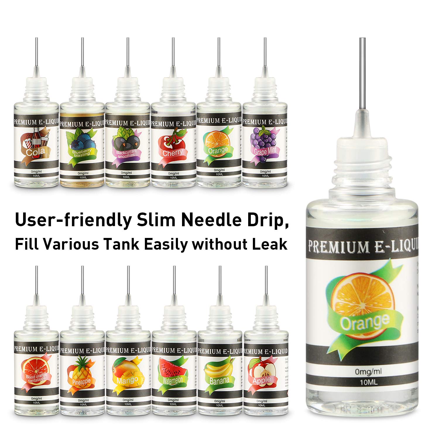 WOSTOO E Liquids, 12 X 10mL E-Liquid für E-Zigarette ohne Nikotin VG50%/PG50%, E-Shisha Elektrische Zigarette,E Liquids für E Zigaretten/Elektrische Zigarette/E Shisha