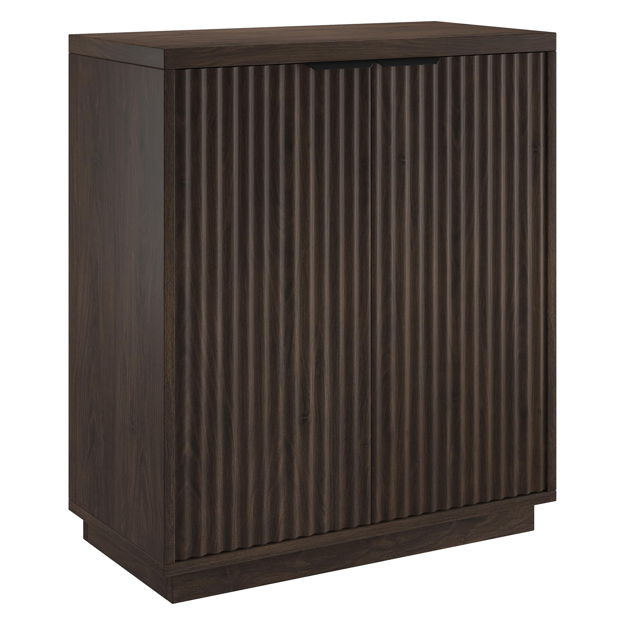 Photo 1 of *MISSING PARTS - See Clerk Notes*
Henn&Hart 28" Fluted Wooden Accent Cabinet, Ribbed Modern Sideboard Buffet Cabinet with 2 Doors and an Adjustable Shelf for Living Room, Dining Room, Bedroom or Entryway, Warm Brown