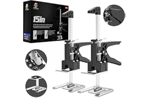 XClifes Labor Saving Handle 2 Pack, 15 In Construction Jack, Wall Tile Locator, Multi-Function Height Adjustment Lifting Device, Door Panel Lifting Cabinet Jack,Raised by 9 in,Load 550 LBS