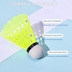 ZIYIZE 12 Pack Nylon Badminton Shuttlecocks