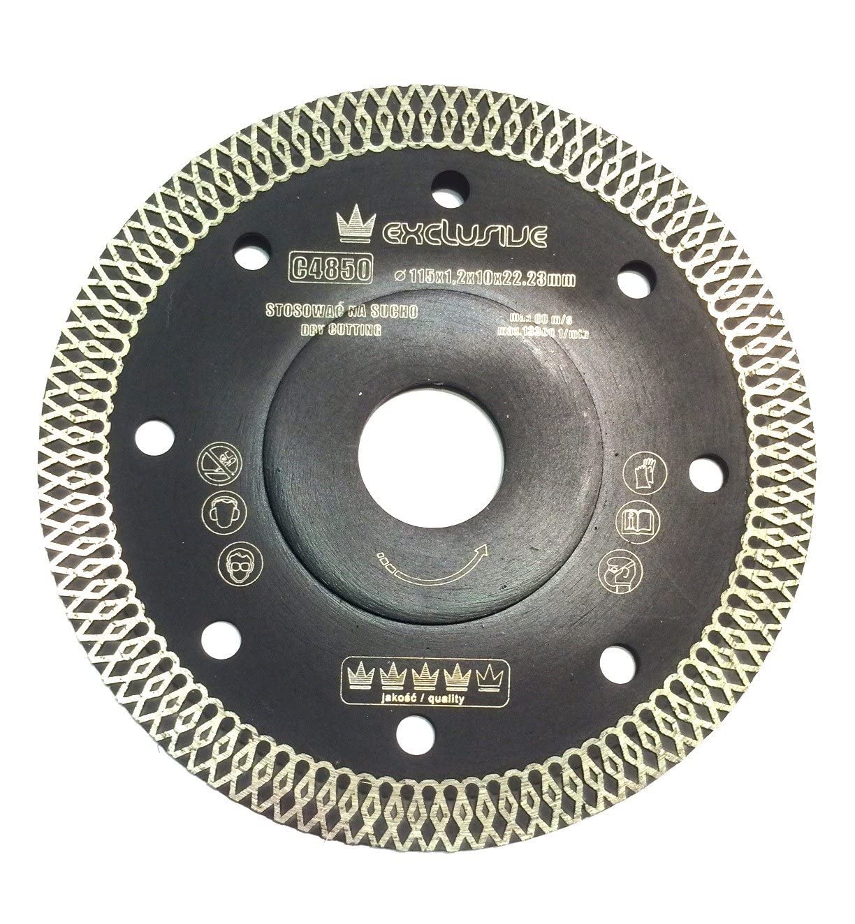 Richmann Exclusive super thin professional diamond disc blade 115x22.2 dry cutting, tile cutter (C4850)