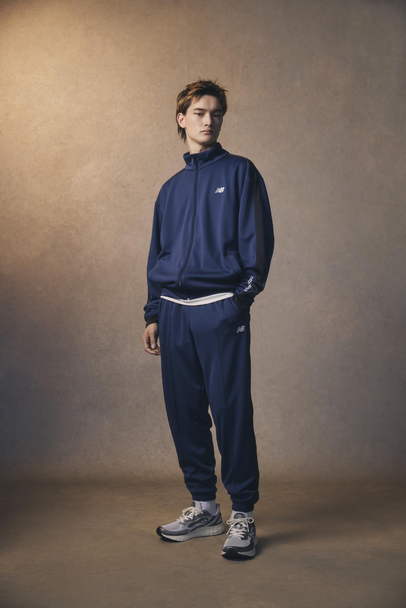 New Balance AMJ51503 Men's Knit Track Jacket, Jersey, Club Activities, BK (Black)