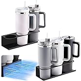 2 Pack Strong Magnetic Cup Holder for Stanley 30 & 40 oz Tumbler - Heavy Duty Magnet - Water Bottle Organizer for Fridge, Cabinet, Office - Fit Stanley Cup Accessories