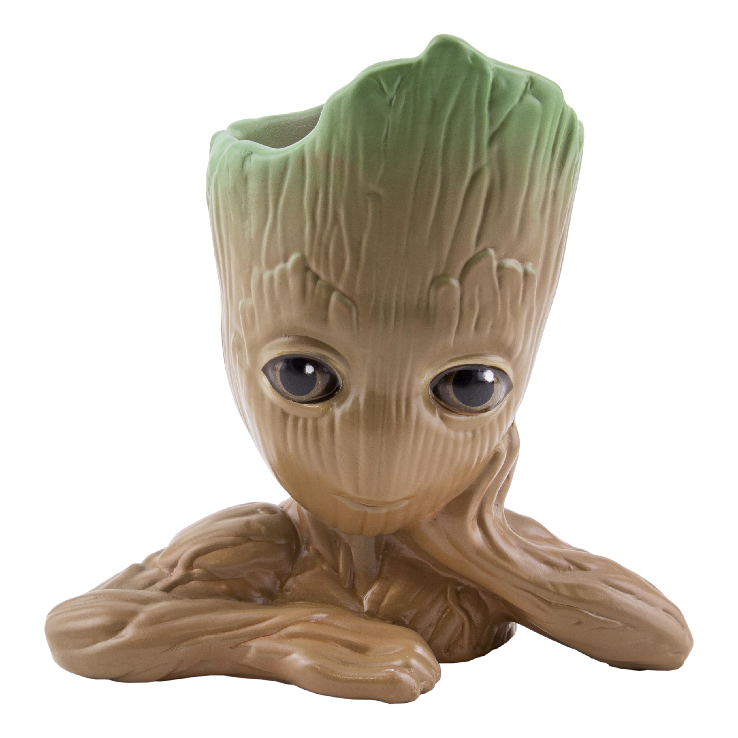 Paladone Groot Plant Pot - Officially Licensed Guardians of the Galaxy Ceramic Planter or Pen Holder, Marvel Merchandise & Desk Decor