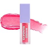 Naked Sundays SPF 50 Glow & Go Lip Oil – Watermelon | Lip Oil with Broad Spectrum SPF, Hydrating & Nourishing Lip Protection – 4.5ml