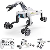 Smart Robot Dog with Gripper, 30+ Programmable Actions, Voice &amp; Remote | Controllable Robotic Gripper, 360&deg; Movement with Mecanum Wheels, Rechargeable Battery, Durable Design for kids Ages 6+