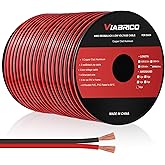 VIABRICO 16Gauge 200FT Electrical Wire Cable 2 Conductors Red Black Cable Hookup LED Lighting Strips Flexible Wire Extension 