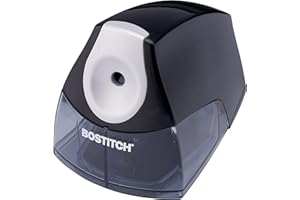 Bostitch Office Personal Electric Pencil Sharpener, Powerful Stall-Free Motor, High Capacity Shavings Tray, 7yr Warranty,Black