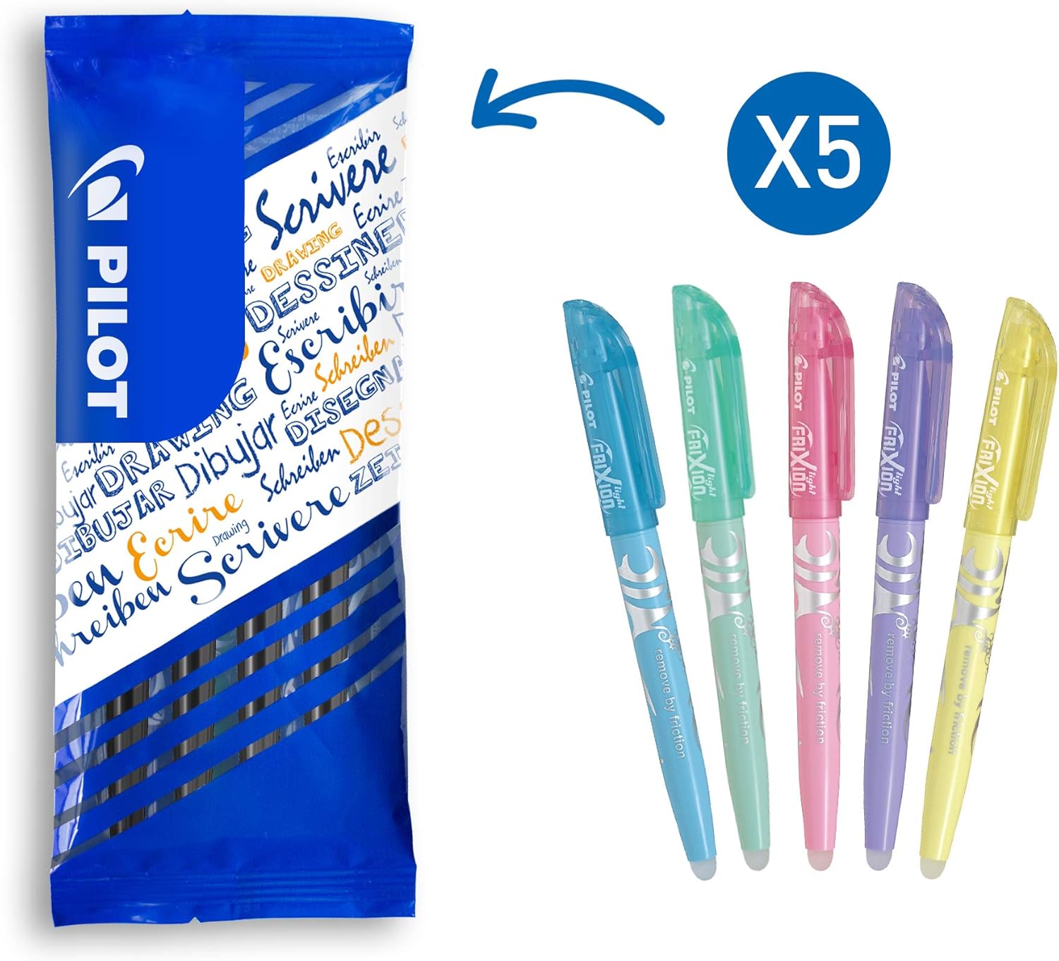 Pilot FLW538684 Frixion Erasable Highlighters Pastels Blue/Green/Pink