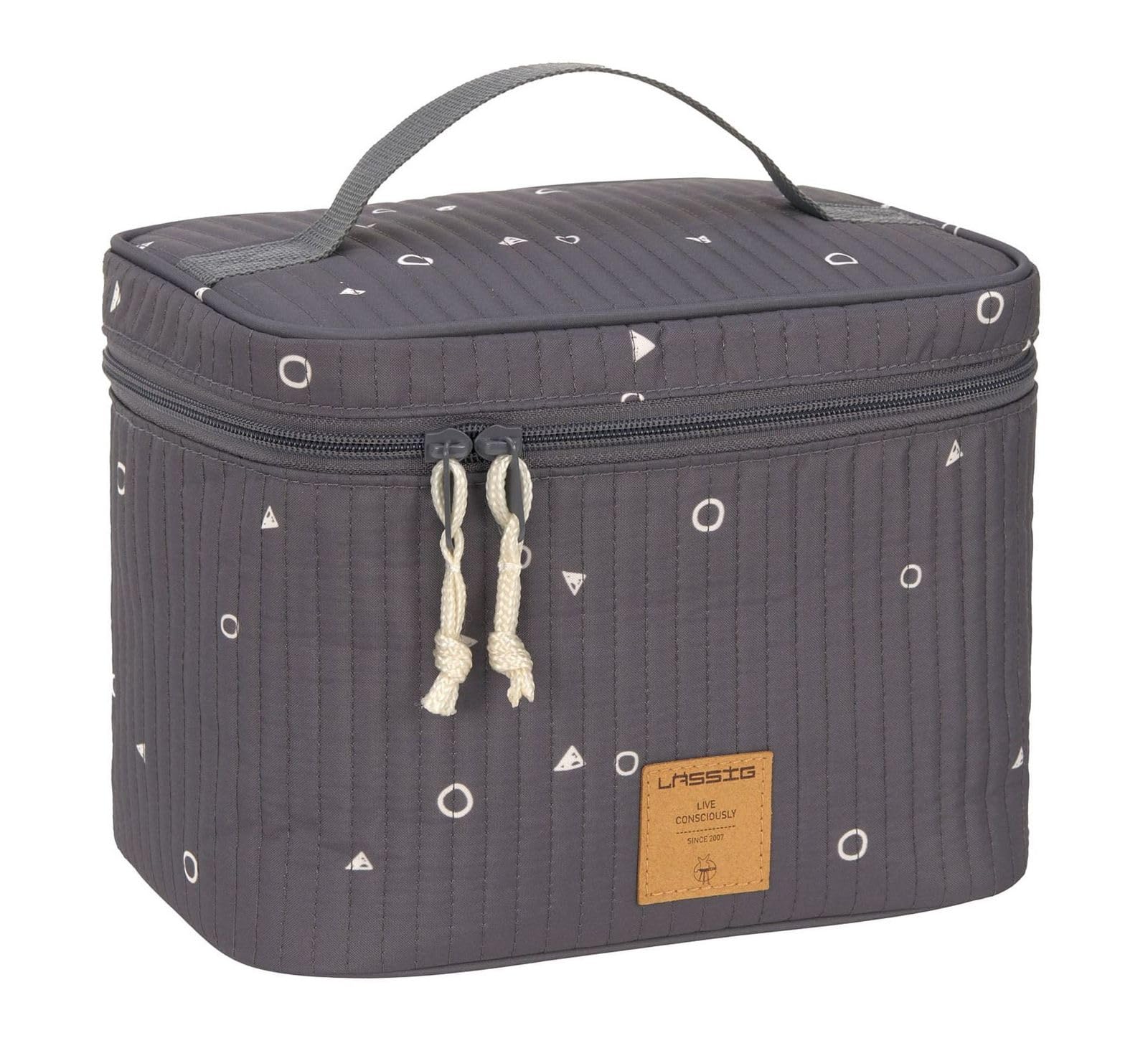 LÄSSIG Baby Changing Table Organiser Nappy Organiser to Go/Casual Nursery Caddy To Go Universe Anthracite