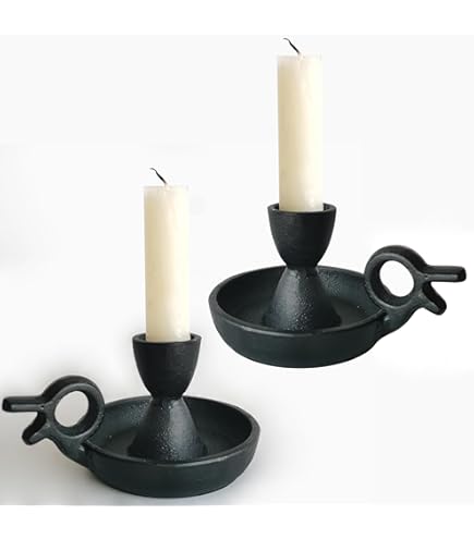 Retro Iron Taper Candle Holder, Candlestick Holders Candlelight Stand For Farmhouse Decor Home Wedding Party Table Decoration 2pcs Black