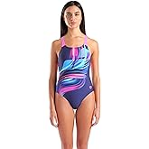 Arena Women's Feel Bloom Swim Pro Back Athletic Built in Bra One Piece Swimsuit