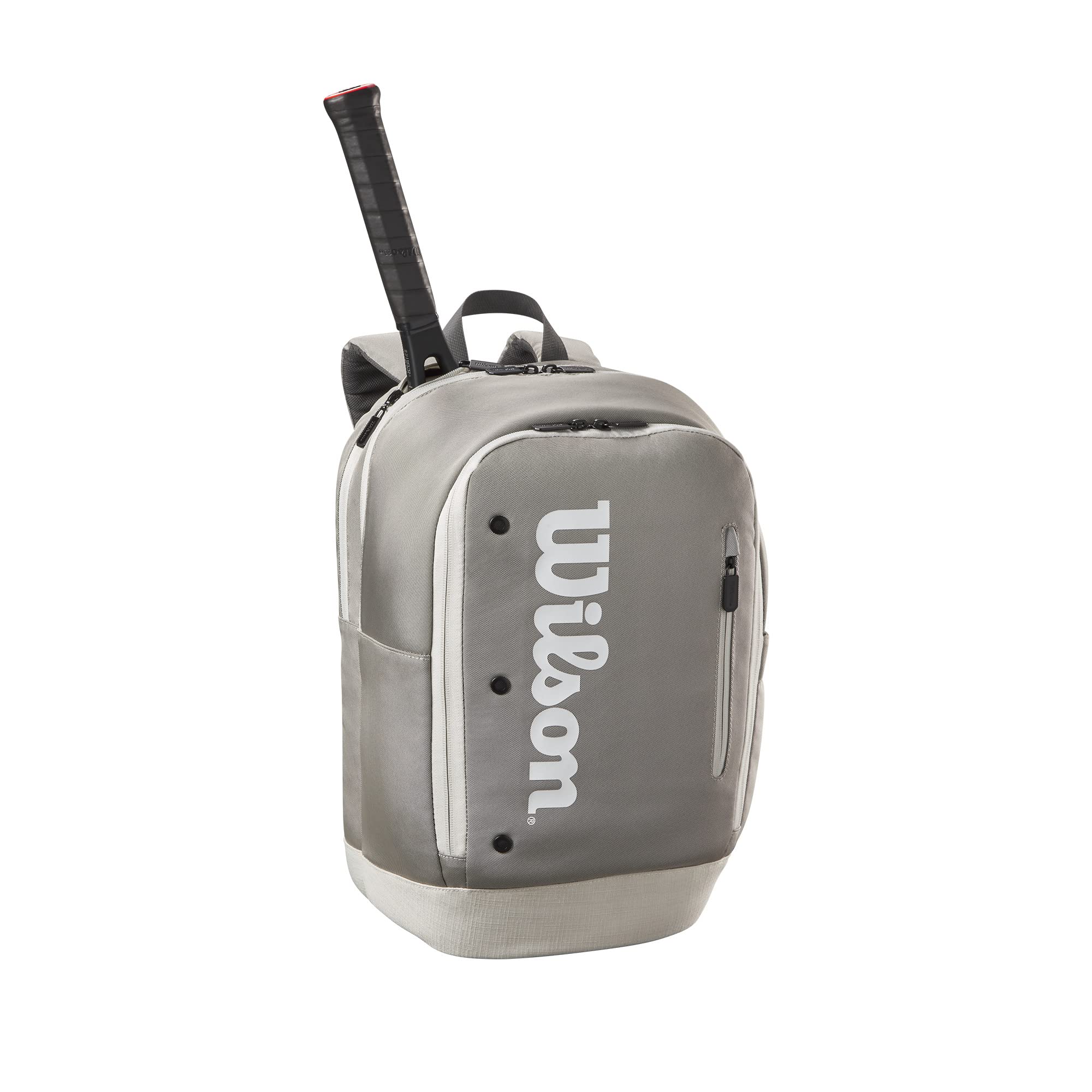 WILSON Tour Tennis Backpack – Stone Grey, Holds up to 2 Rackets