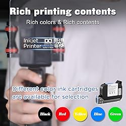 ZHONGMIN Handheld Inkjet Printer with 42ml