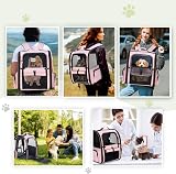 Lekesky Large Cat Carrier Backpack Expandable Pink L 25 Lbs Pet Carrier view 8