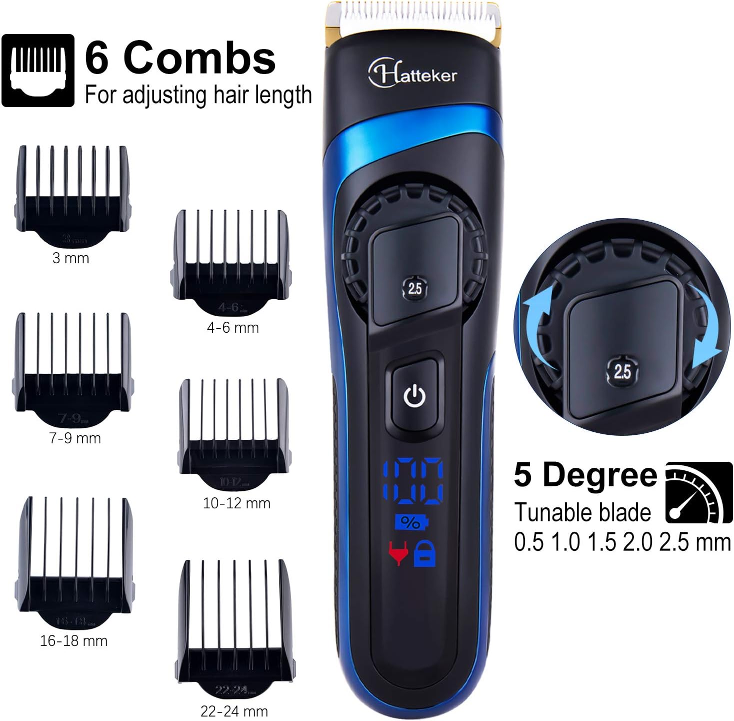 hatteker tondeuse barbe tondeuse cheveux