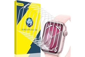 YMHML [ 8 Pack Screen Protector Compatible for Apple Watch 41mm Series 9 Series 8 Series 7, [Upgrade Flexible Film] Soft HD Clear Anti-Scratch Film for iWatch 9 8 7 Accessories
