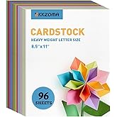 ZKKZOMA Sheets Cardstock Paper,8.5 x 11 Letter Size 85lb Thick Printer Paper for Invitations, Menus, Scrapbooking,Arts and Cr