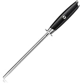 Cangshan Thomas Keller Signature Collection, Diamond Coated 8-Inch Honing Steel, Black
