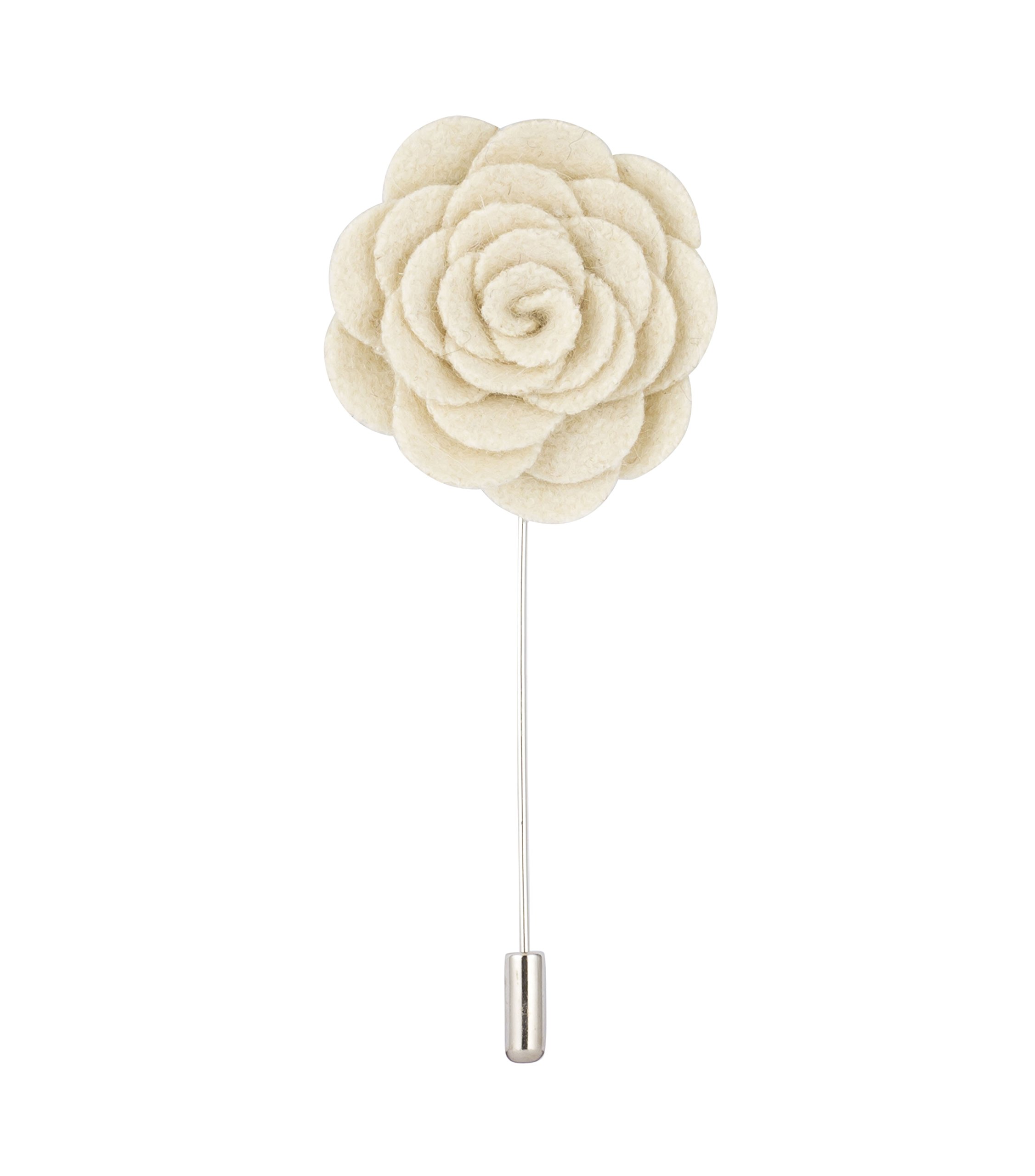 Brooch Lapel Pin for Men White Flower Lapel Pin White Badge Coat Suit Wedding Gift Party Shirt Collar Accessories