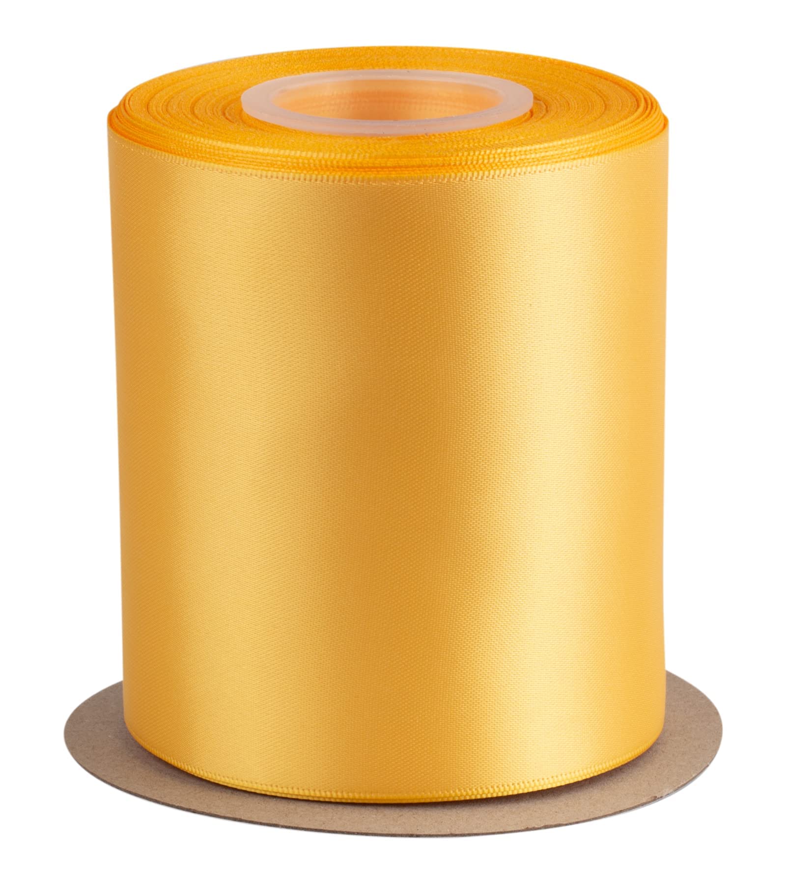 AVANAVA 100mm Wide Ribbon Double Face Satin Ribbon - 22 Meters (660-Yellow Gold)