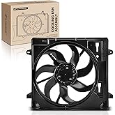 A-Premium Engine Radiator Cooling Fan Assembly with Brushless Motor | Compatible with Select Jeep Models - Wrangler 2012-2017, Wrangler JK 2018, 3.6L - Replace# 68143894AB