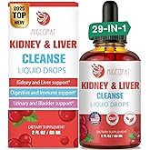 Kidney and Liver Cleanse Detox & Repair Drops, Cranberry and Milk Thistle Supplement with Artichoke, Astragalus, Horsetail – Natural Herbal for Liver, Kidney, Urinary Tract, Bladder, 60ml