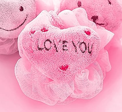 Leysin New Design Kids Bath Sponge For Bathing For Boys And Girls, Pink, 20 Grams, Pack Of 1