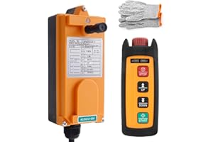 SLOHEXTTED Mini Hoist Crane Wireless Remote Control Industrial 2 Channel Button Radio Controller for Overhead Crane Transmitter