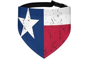 MHXYZHW Retro Texas State Flag Dog Bandanas Adjustable Pet Scarf Cat Triangle Kerchief Soft Handkerchief