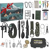 Advent Calendar 2025, Survival Kit 24-Day Christmas Countdown – Outdoor & Emergency Survival Tools, Camping Gear & Cool Gadgets – Xmas Gift for Men, Teens, Outdoor Enthusiasts