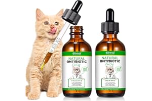 AKARENI Cat Antibiotics for Infection, Natural Antibiotics for Cats, Cat Multivitamins, Cat Antibiotic Supports Immune and Cat Allergy Itch Relief, Pet Antibiotics Supplements, Chicken Flavor, 4 Fl Oz/2 Pack