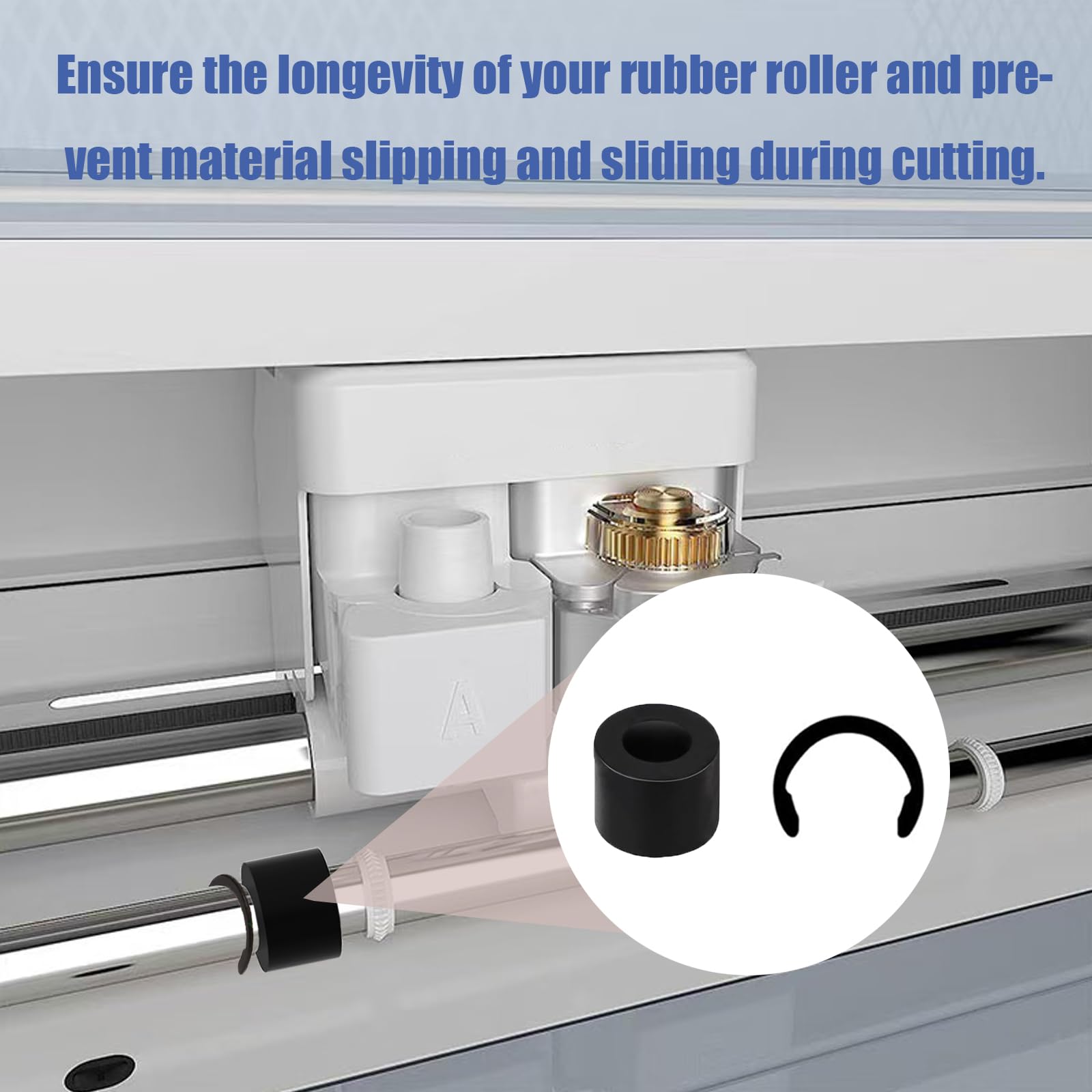 24 Packs Rubber from Moving Retaining Clip Rings Rubber Roller Replacements Sets Compatible with Cricut Maker/Maker 3 Only Roller Resolution for Cricut Maker Complete Repair Tools