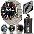 Wearable4U Garmin Descent Mk3 & Mk3i 51 mm & 43 mm w/T2 Transceiver: Titanium Dive Computer +Extra-Long Strap | Up to 25 Days Battery Life, AMOLED Display, GPS Smartwatch Gift Bundle (010-02753-13)