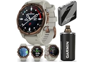 Wearable4U Garmin Descent Mk3 & Mk3i 51 mm & 43 mm w/T2 Transceiver: Titanium Dive Computer +Extra-Long Strap | Up to 25 Days Battery Life, AMOLED Display, GPS Smartwatch Gift Bundle (010-02753-13)