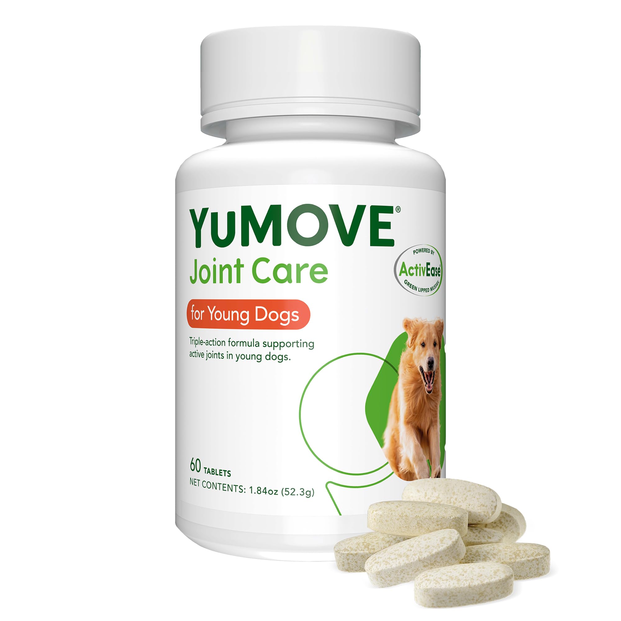YuMOVE Young and Active Dog | Joint Supplement for Dogs to Support Active and Growing Joints Aged Under 6 | 60 Tablets Clear — image 1