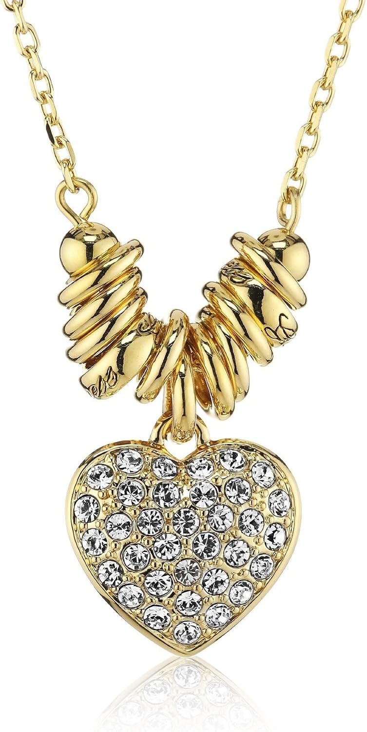 GUESS UBN11315 Women's Gold Metal Heart Necklace 45 cm Amazon.co.uk