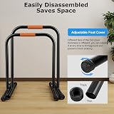 Panana Adjustable Dip Bars Heavy Duty 200kg Capacity Parallettes Home Gym view 7