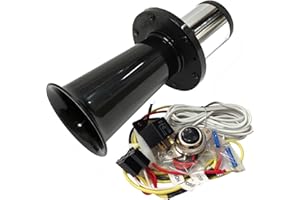 OEMLINK International LTD OOGA Horn Black Antique Classic Car Hot Rod Oooga Ahooga with Installation Wire Kit and Button